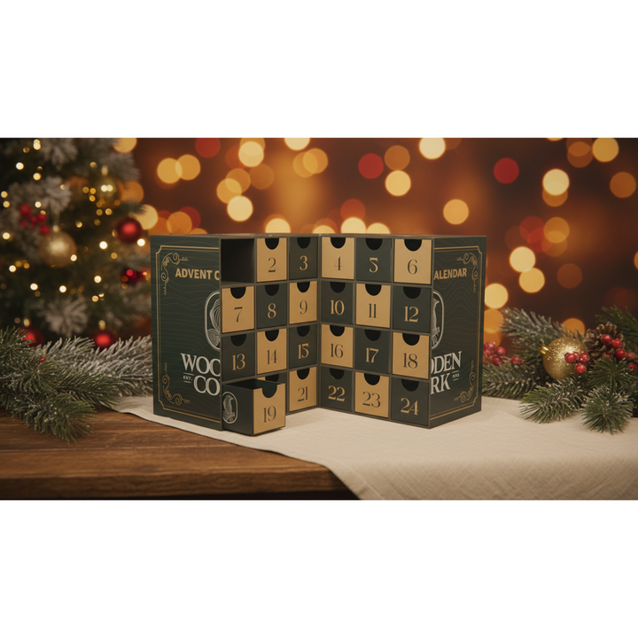 Wooden Cork Luxury Spirits Advent Calendar: Ultimate Holiday Gift for Connoisseurs