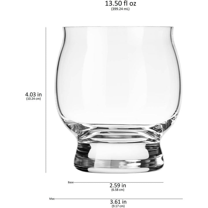 Libbey Signature Kentucky Bourbon Trail Whiskey Cocktail Glass, 13.5-ounce, Set of 4