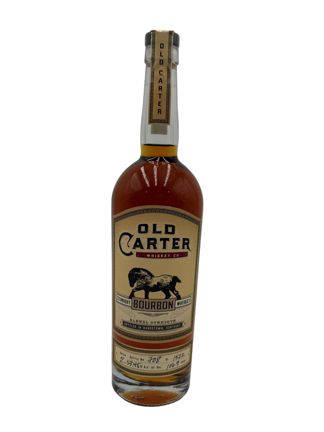 Old Carter Bourbon Whiskey Batch #2 106.9 Proof