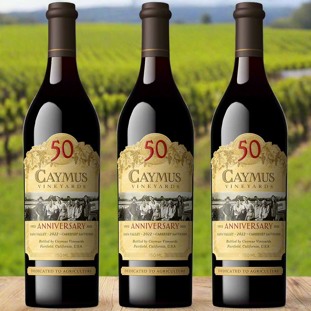 Caymus 50th Anniversary Napa Valley Cabernet Sauvignon 2022 3 Pack