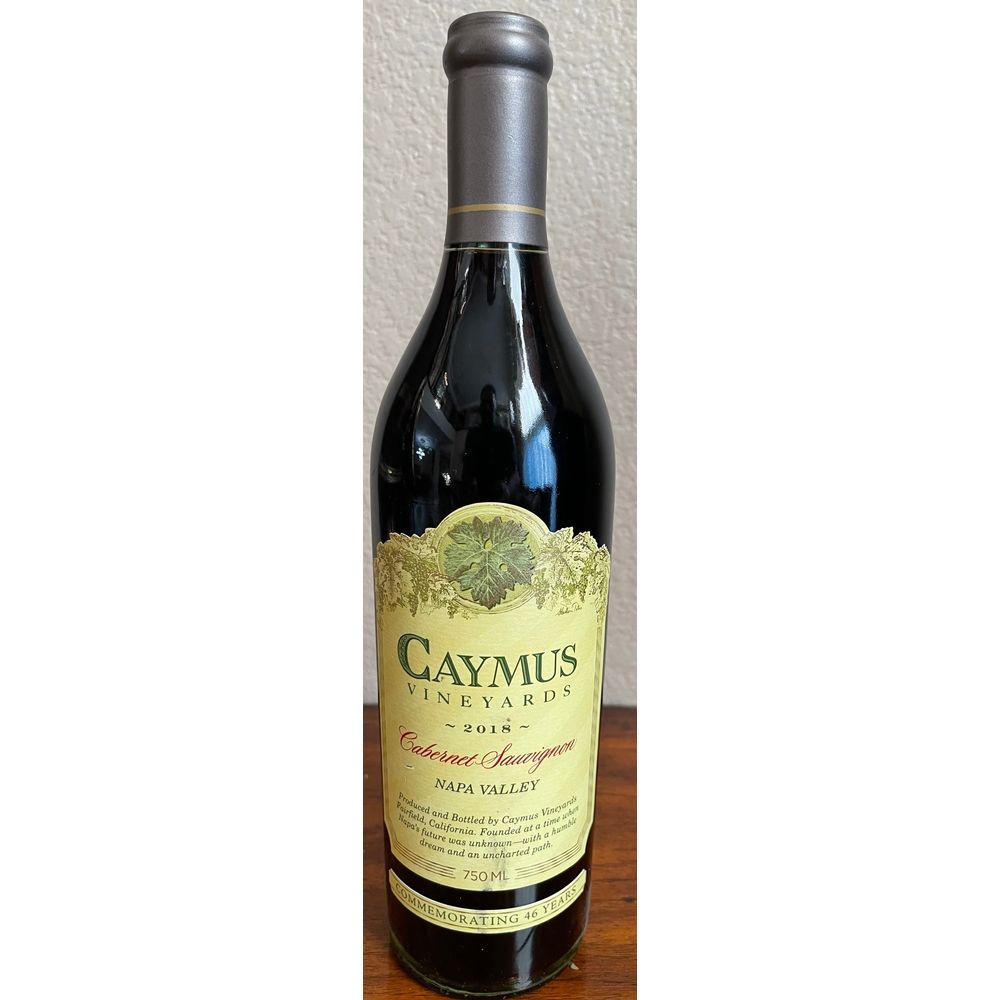 Caymus Vineyards Napa Valley Cabernet Sauvignon Vintage 2018