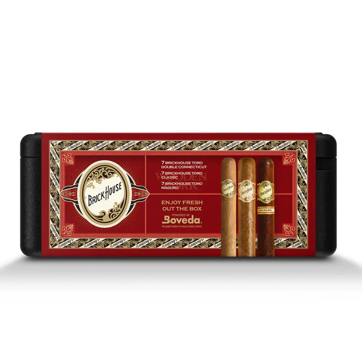 Cigarbros X Brick House 21 Premium Cigars Set & Cutter + Personal Humidor By