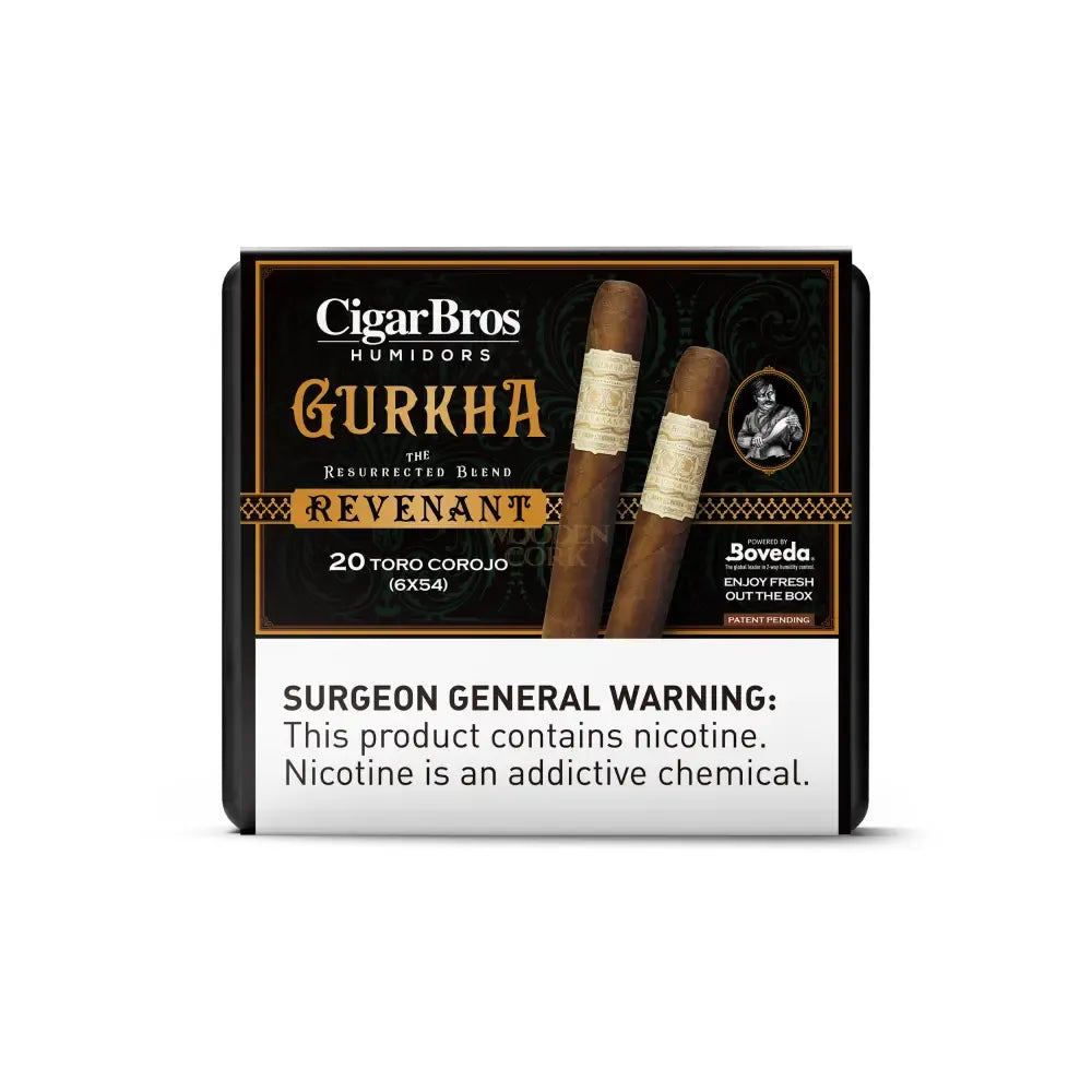 Cigarbros X Gurkha Premium Cigars Set + Personal Humidor By 20X Revenant Toro Corojo