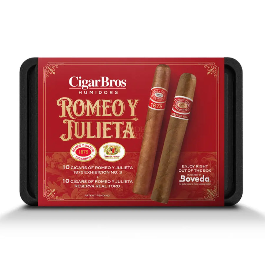 Cigarbros X Romeo Y Julieta 20 Premium Cigars Set + Personal Humidor By