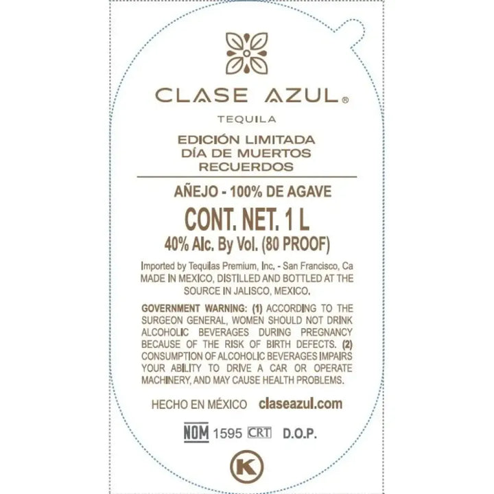Clase Azul Tequila Día de los Muertos Limited Edition Recuerdos 2025 Tequila