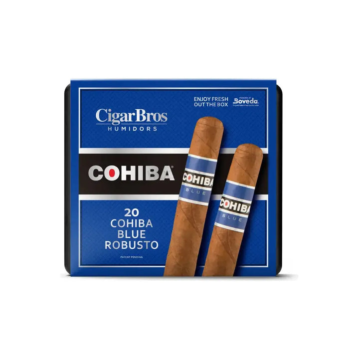 Cohiba Blue Premium Cigars Set + Personal Humidor by CigarBros 20ct Cohiba Blue Robusto + 9% Discount + FREE Humidor