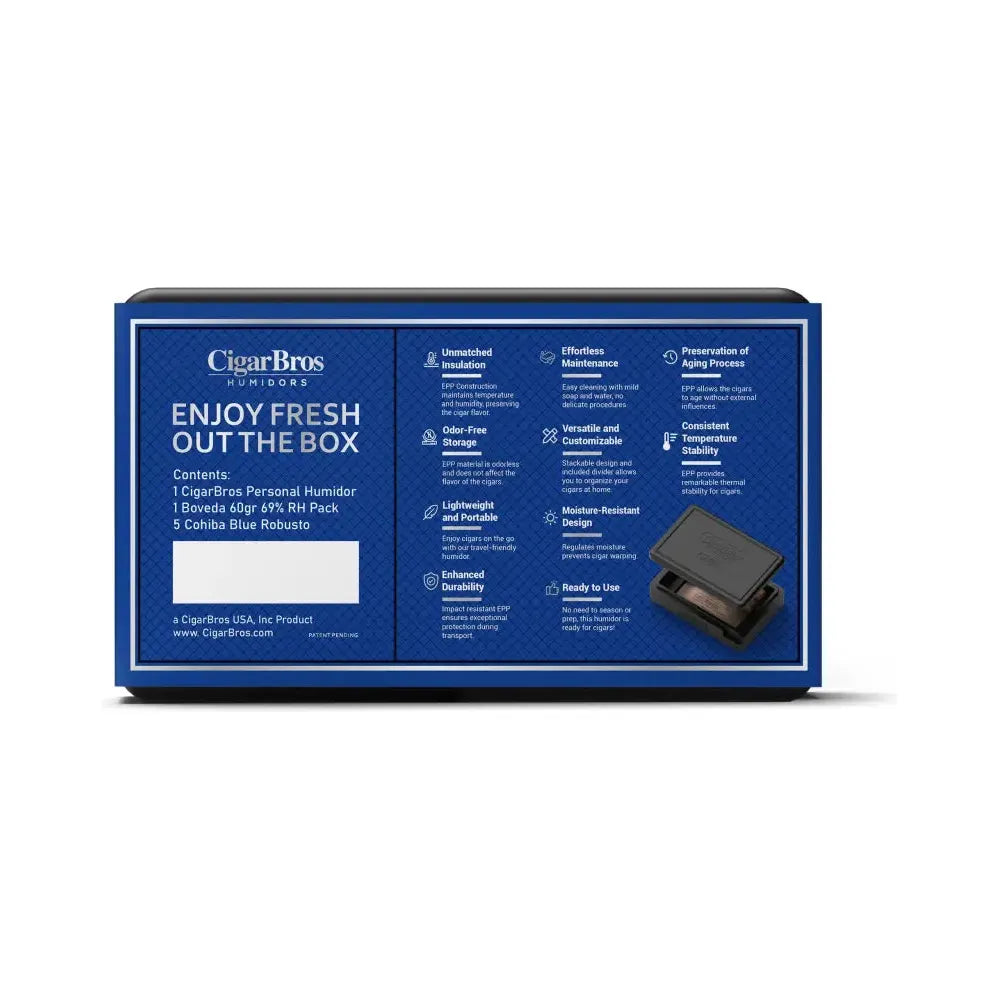 Cohiba Blue Premium Cigars Set + Personal Humidor by CigarBros Cigars