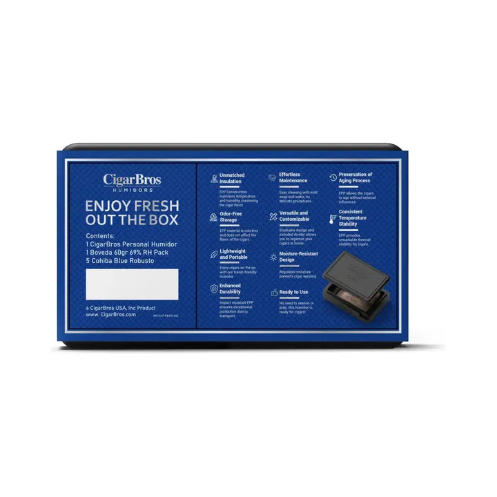 Cohiba Blue Premium Cigars Set + Personal Humidor by CigarBros Cigars