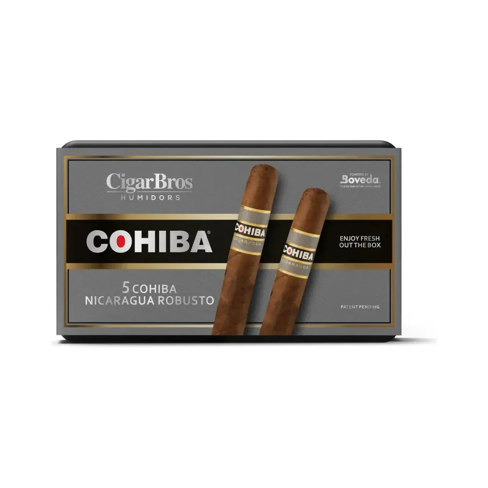 Cohiba Nicaruga Premium Cigars Set + Personal Humidor by CigarBros 5ct Cohiba Nicaruaga Robusto + 5% Discount + FREE