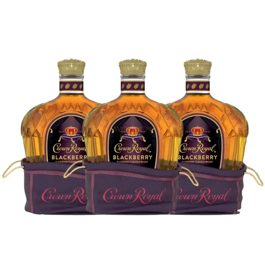 Crown Royal Blackberry Flavored Whisky 3 Pack Whiskey