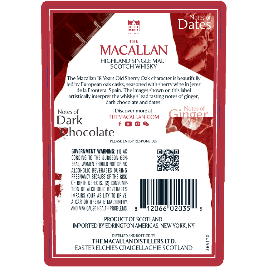 The Macallan 18 Year Old Sherry Oak
