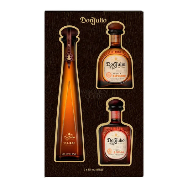 Don Julio 1942, Reposado & Añejo Gift Pack | 3x375ml – Wooden Cork