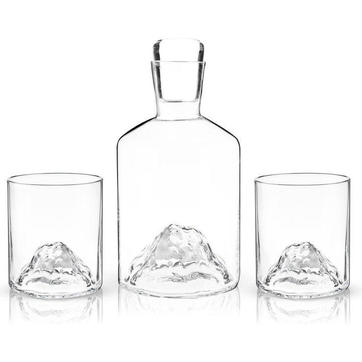 Mountain Crystal Decanter and Tumbler Set