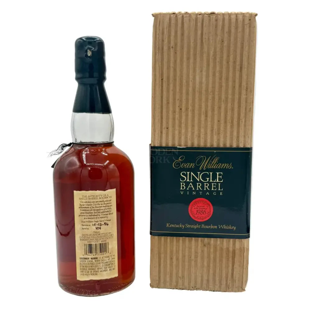 Evan Williams Single Barrel 1986 Vintage First Release 750ml Bourbon