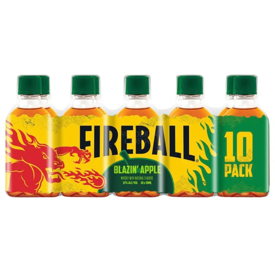 Fireball Blazin’ Apple Whisky 50ml 10 Pack Flavored Whiskey
