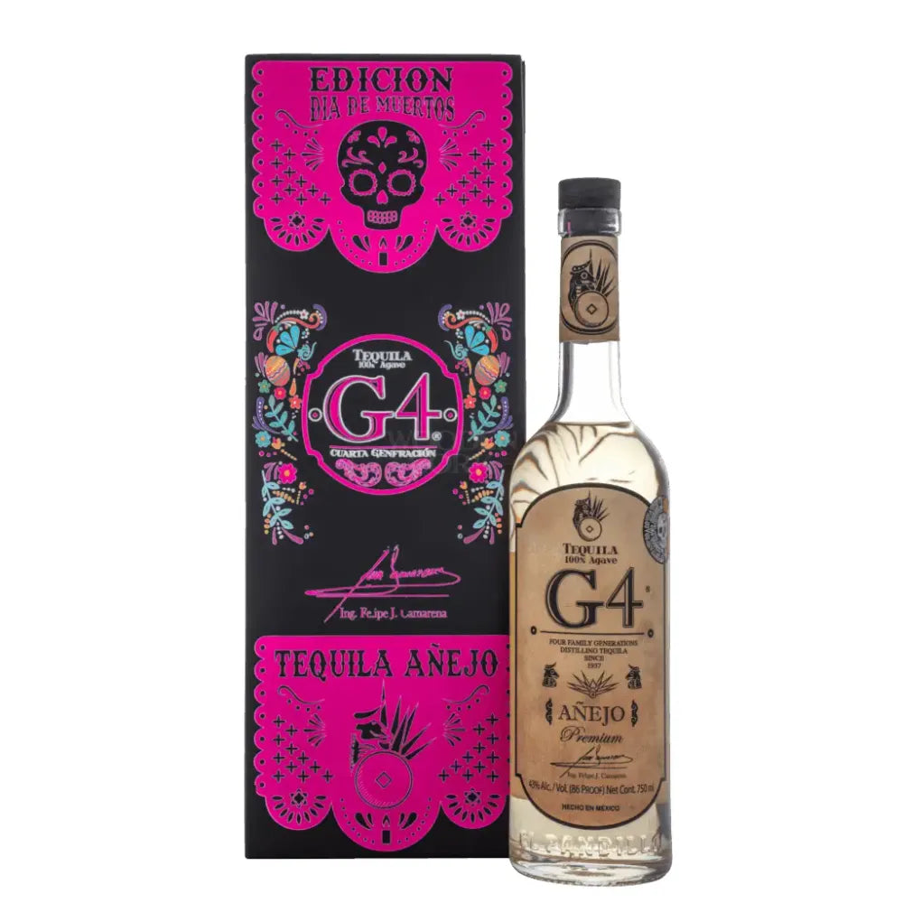 G4 Añejo de Madera Día de Muertos 2025 Special Edition Black Tequila