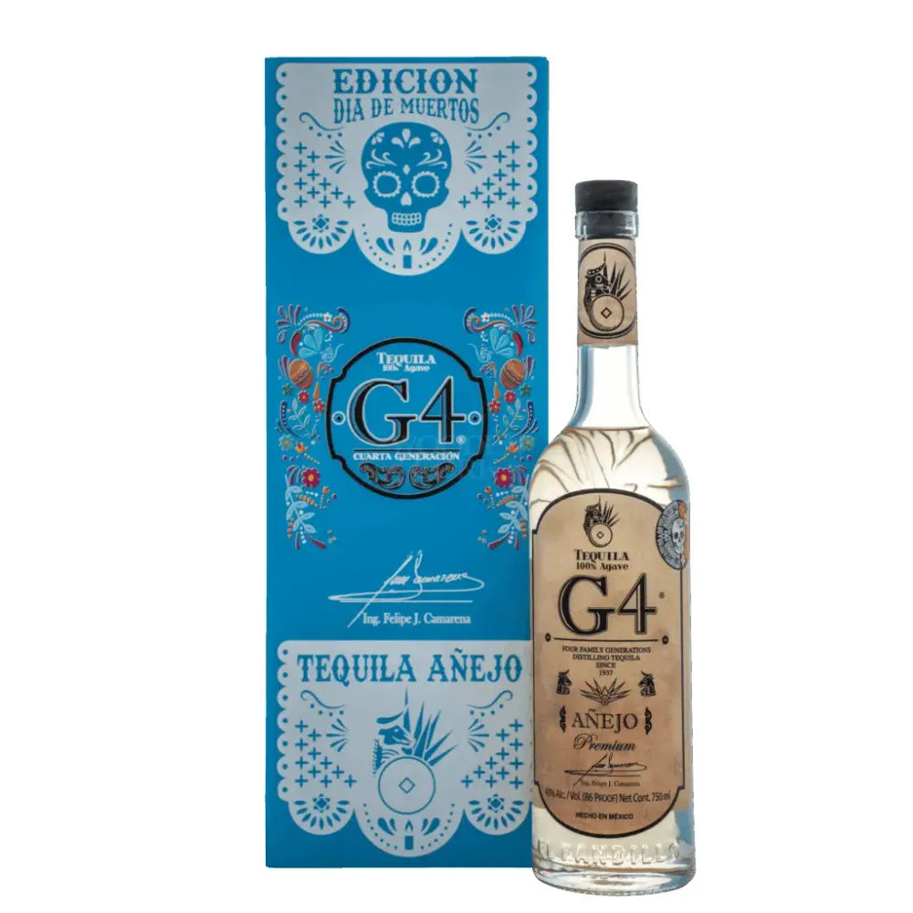 G4 Añejo de Madera Día de Muertos 2025 Special Edition Blue Tequila