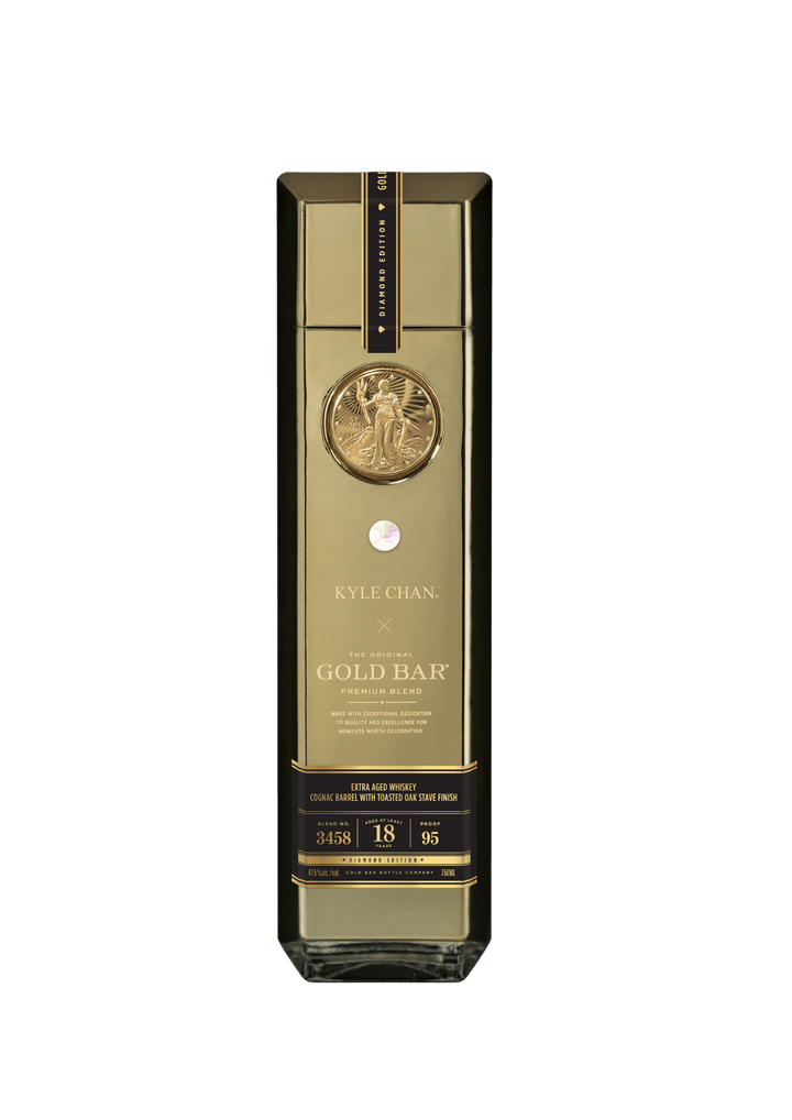 Gold Bar Blended American Whiskey Diamond Edition Cognac Barrel With Toasted Oak Finish 18 Year