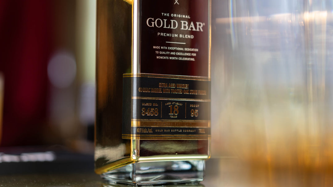 Gold Bar Blended American Whiskey Diamond Edition Cognac Barrel With Toasted Oak Finish 18 Year