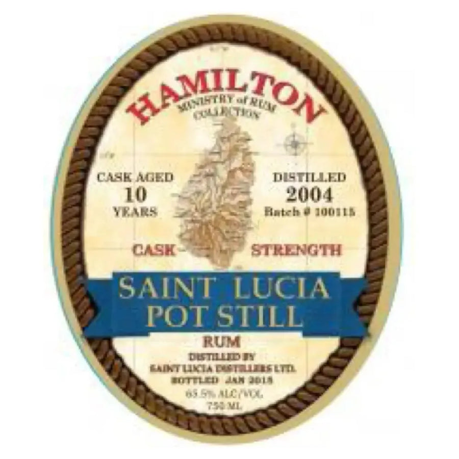Hamilton St. Lucia Cask Strength 10 Year Old Rum - Available at Wooden Cork