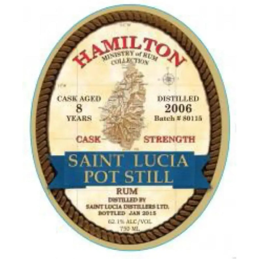 Hamilton St. Lucia Cask Strength 8 Year Old Rum - Available at Wooden Cork