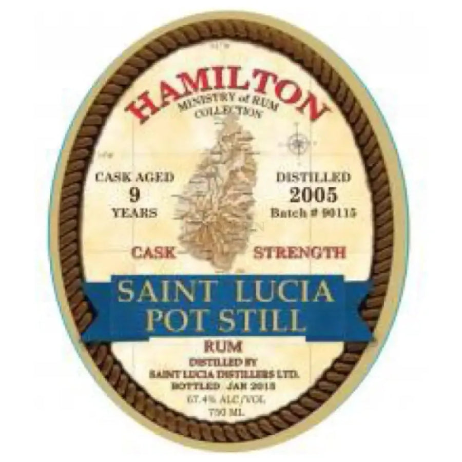Hamilton St. Lucia Cask Strength 9 Year Old Rum - Available at Wooden Cork
