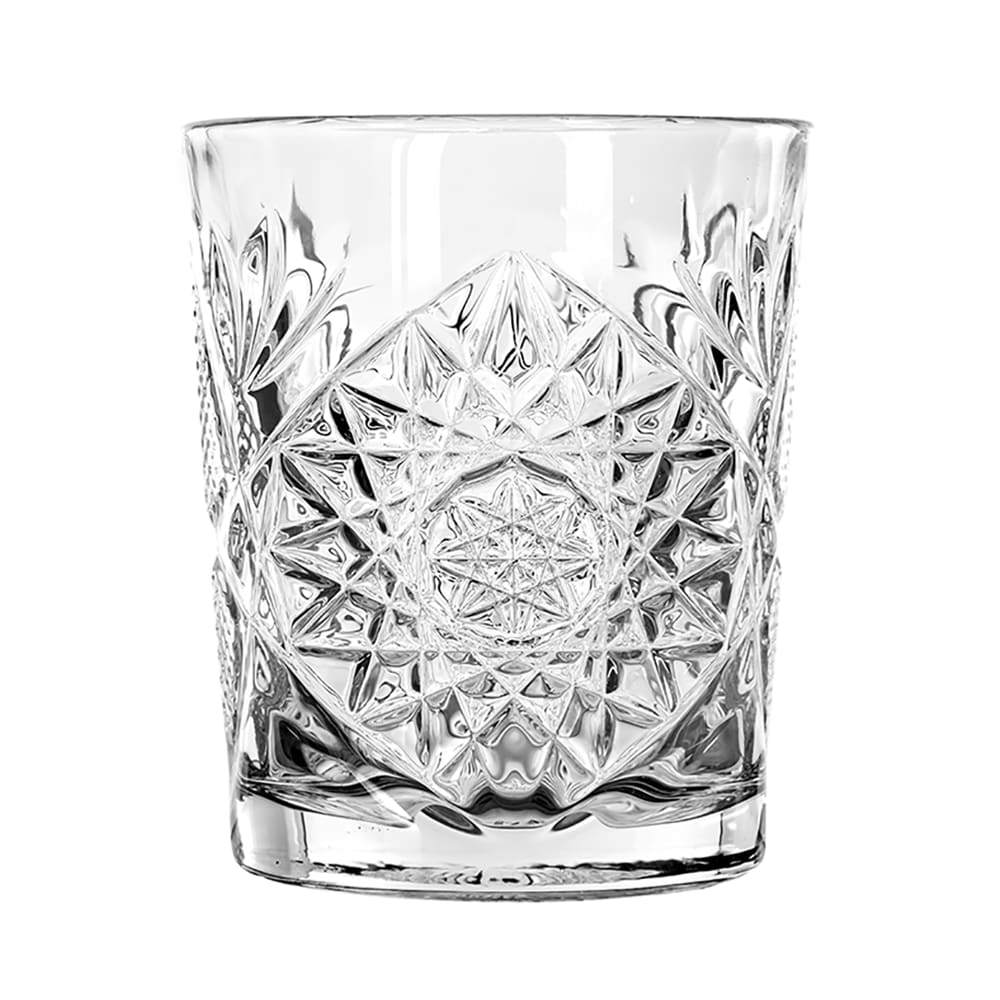 Libbey Hobstar Double Old Fashioned Glasses, 12-ounce, Clear, Set of 4