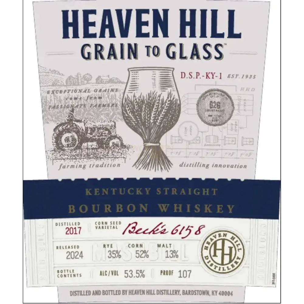 Heaven Hill Grain To Glass Straight Bourbon Whiskey 700Ml