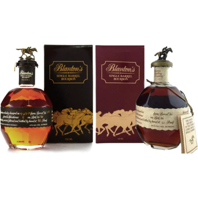 Blanton's Original Single Barrel Bourbon & Green Label & Gold Foreign  Edition Bundle