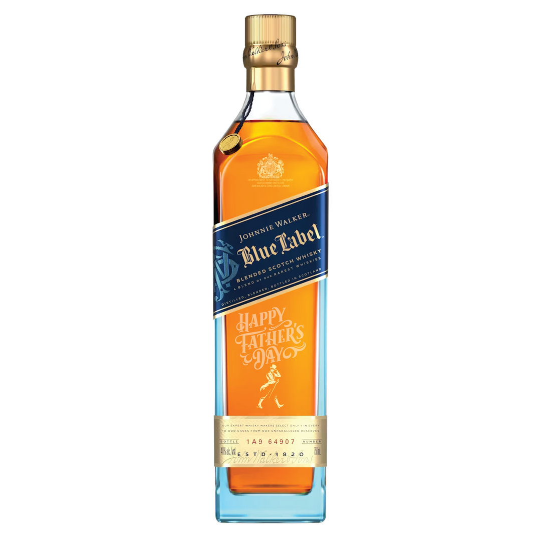 Johnnie Walker Blue Label Happy Father's Day custom engraved edition 750ml bottle