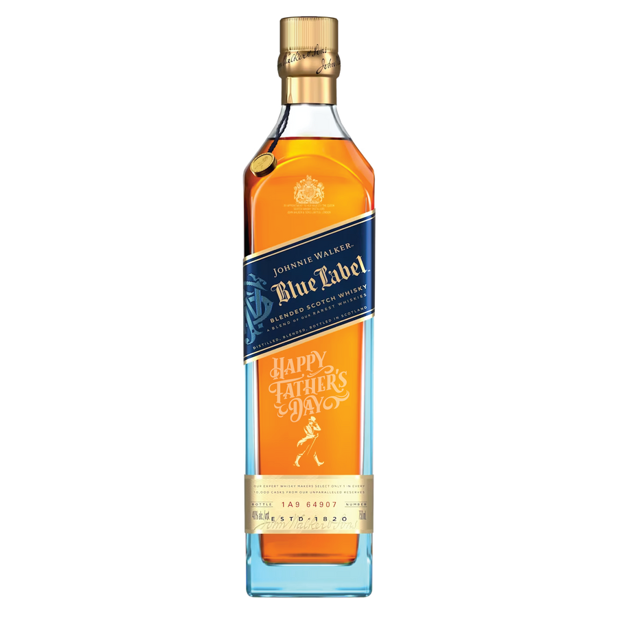 Johnnie Walker Blue Label Happy Father's Day custom engraved edition 750ml bottle