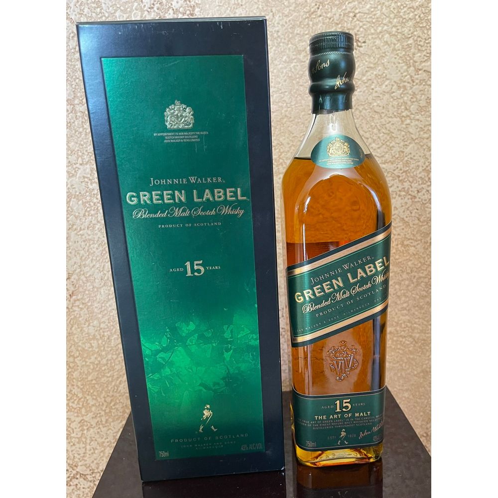 Johnnie Walker Green 15 year (ORIGINAL BOX AND BOTTLE)