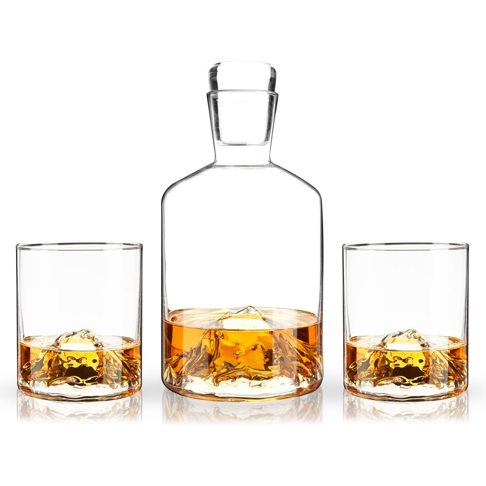 Mountain Crystal Decanter and Tumbler Set