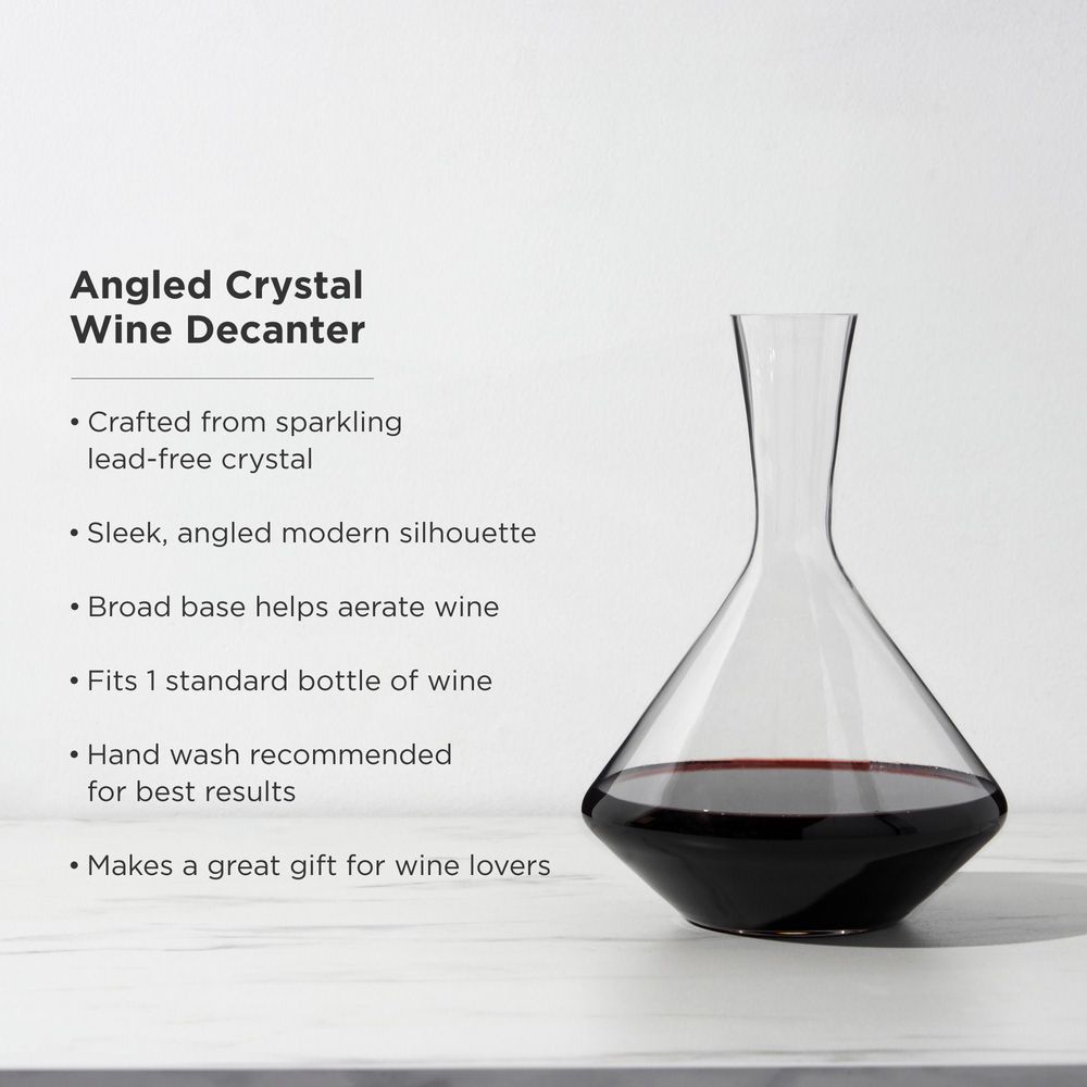 Raye Angled Crystal Wine Decanter