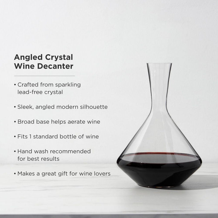 Raye Angled Crystal Wine Decanter