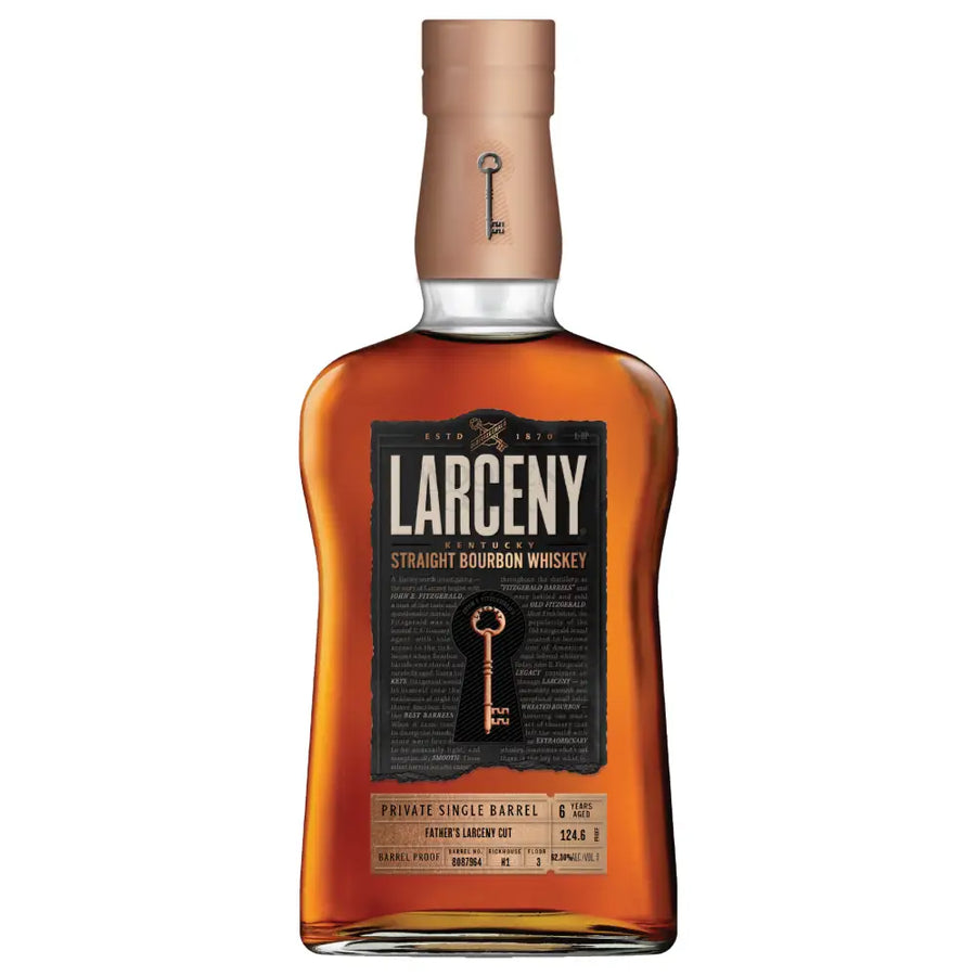 Larceny Barrel Proof Bourbon ’Father’s Larceny Cut’ Private Barrel Select 124.6 Proof Bourbon Whiskey