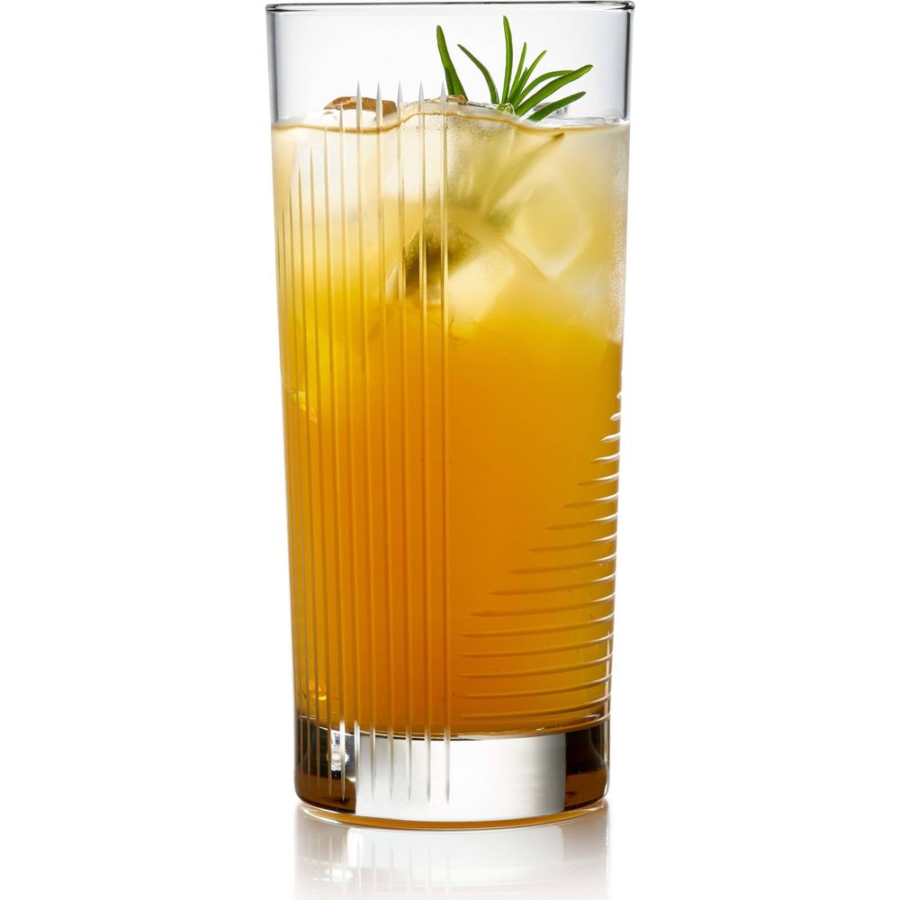 Libbey Cut Cocktails Passage Tumbler Glasses, 15.75-ounce, Set of 4