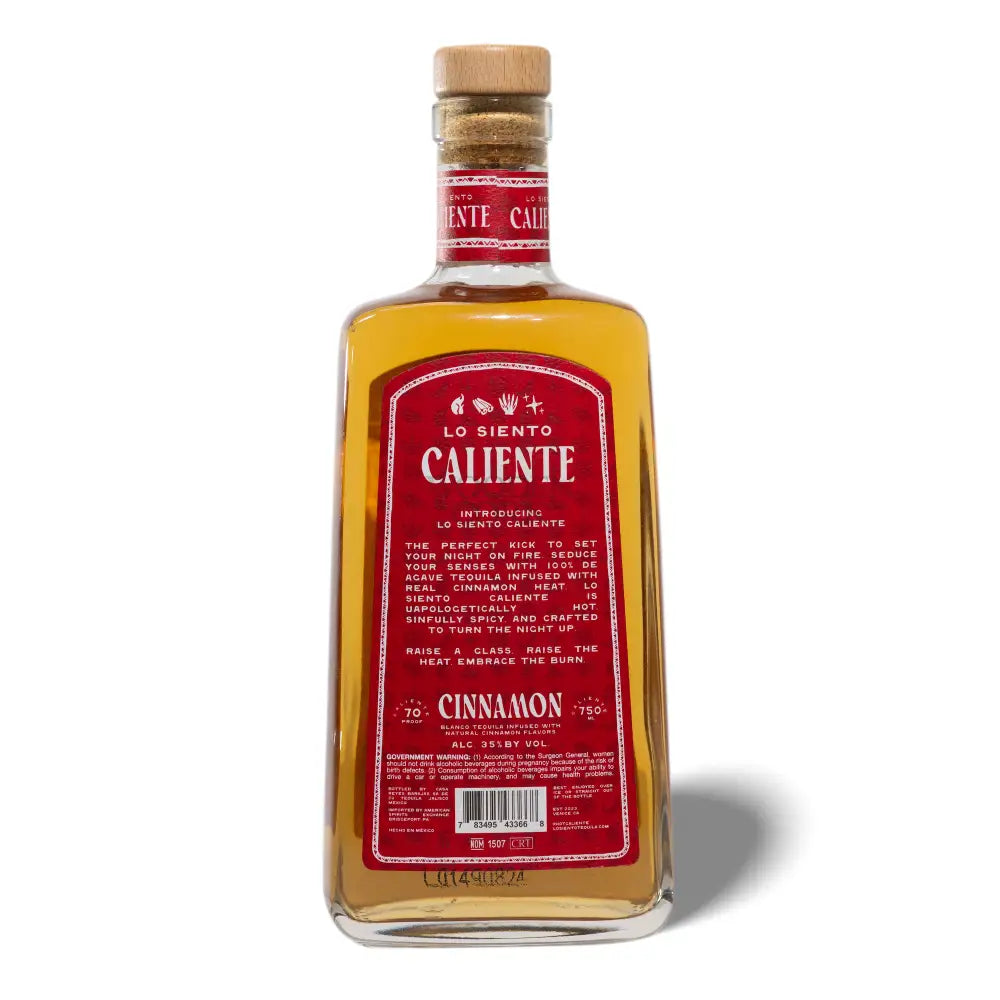 Lo Siento Tequila Caliente Cinnamon Blanco Tequila 100% de Agave Lo Siento Tequila Caliente Cinnamon Blanco Tequila 100% de Agave