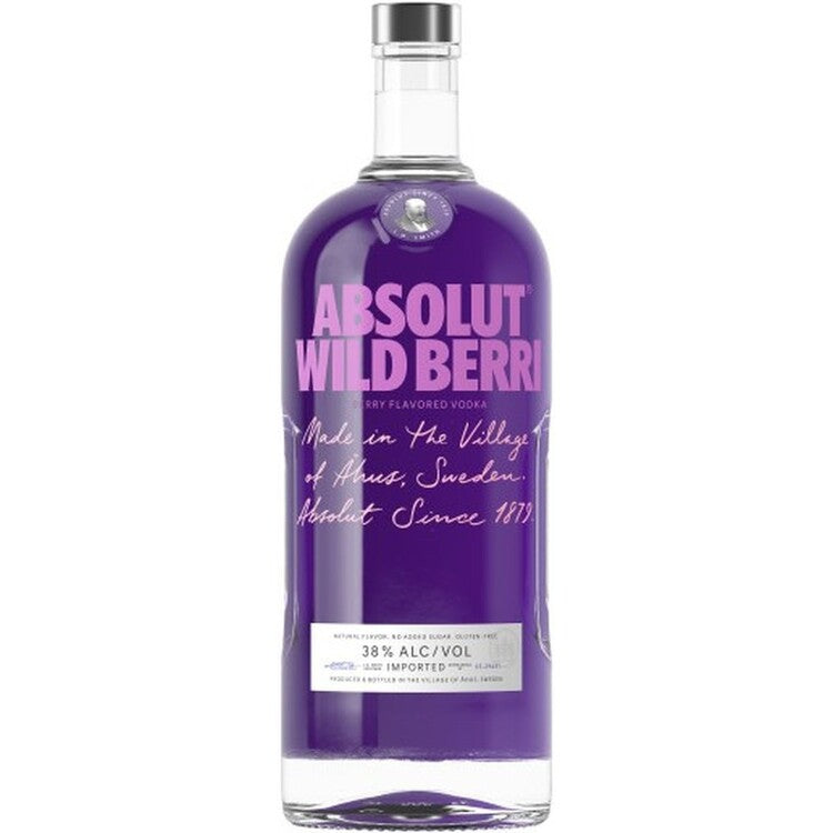 Absolut Wild Berri Flavored Vodka 1.75L bottle