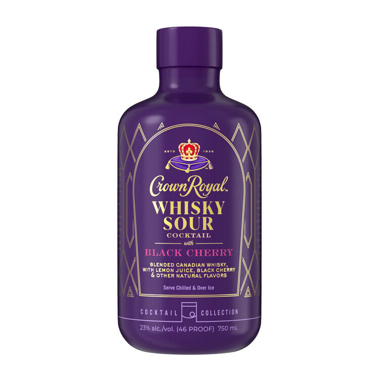 Crown Royal Black Cherry Whisky Sour Cocktail 750mL bottle