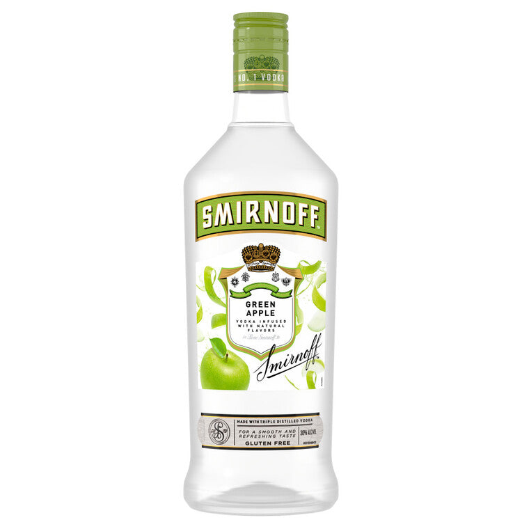 Smirnoff Green Apple Flavored Vodka 1.75L bottle