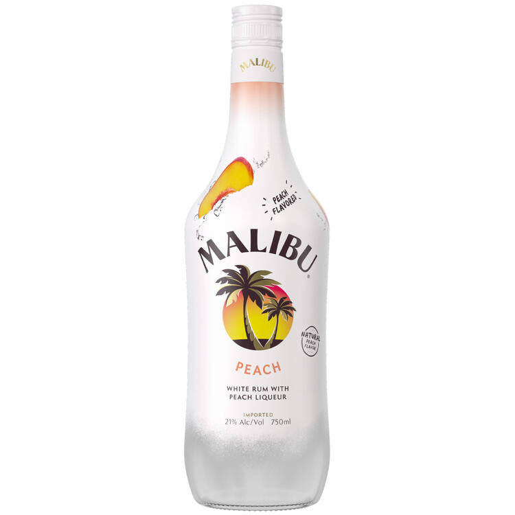 Malibu Peach Flavored Rum 750mL bottle