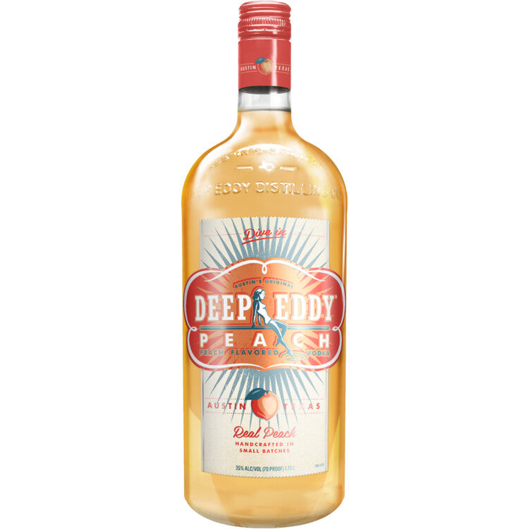 Deep Eddy Peach Flavored Vodka 1.75L bottle