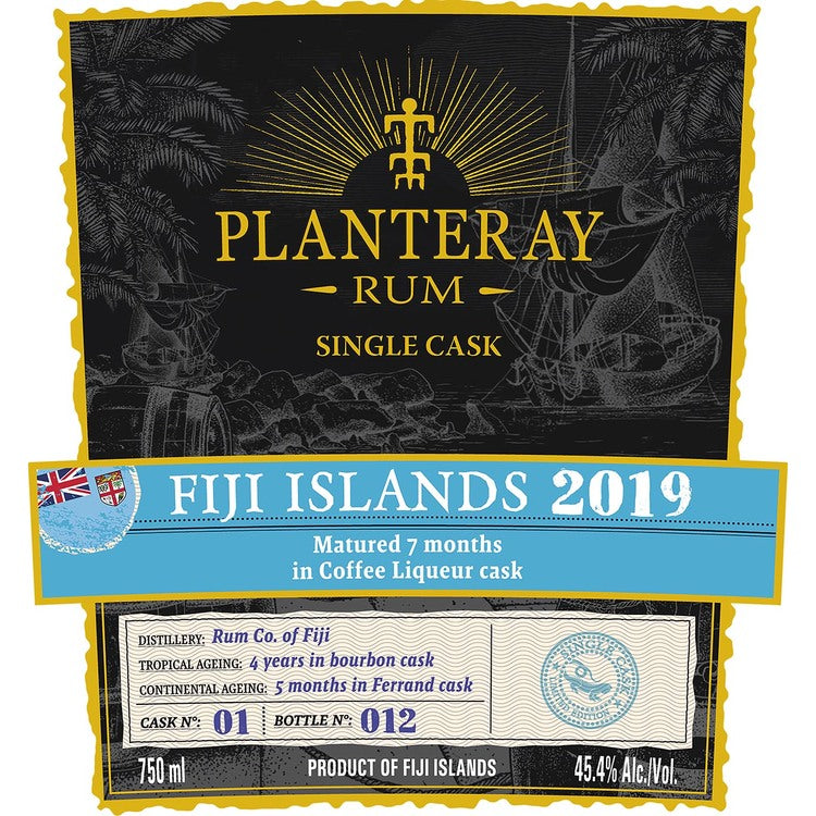 Planteray Single Cask 4 Year Gold Rum 750mL bottle
