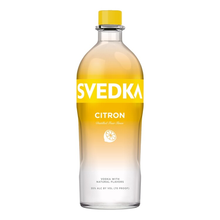 Svedka Citron Lemon Flavored Vodka 1.75L bottle
