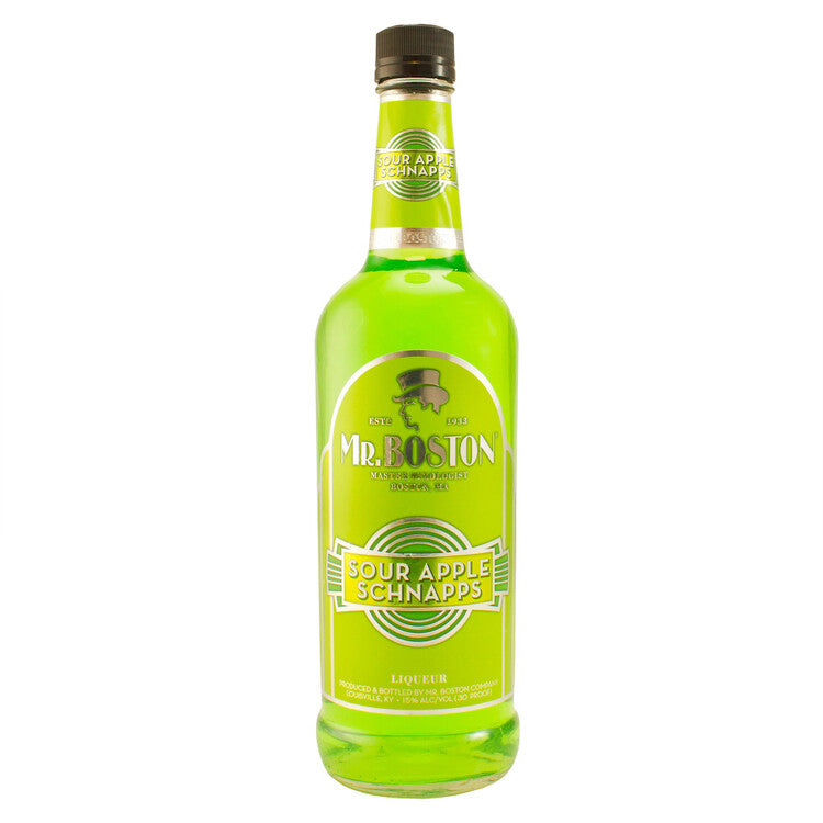 Mr. Boston Sour Apple Schnapps 750mL bottle