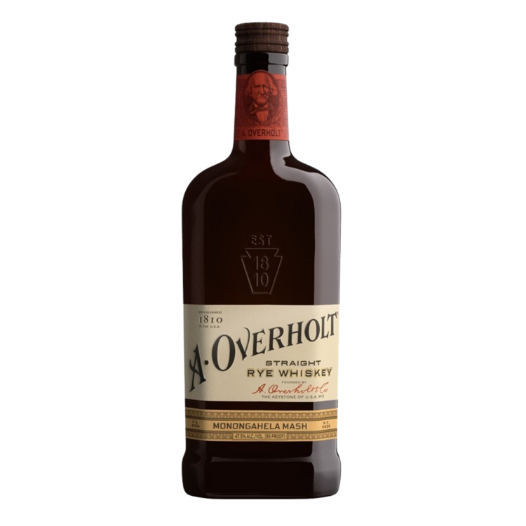 A. Overholt Straight Rye Whiskey Monongahela Mash 4 Year