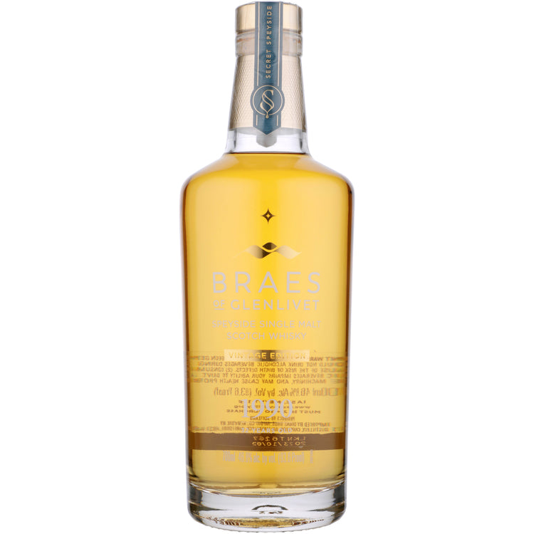 Braes of Glenlivet Single Malt Scotch Secret Speyside 1990 32 Year