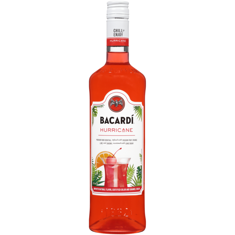 Bacardi Hurricane Classic Cocktails 750mL bottle