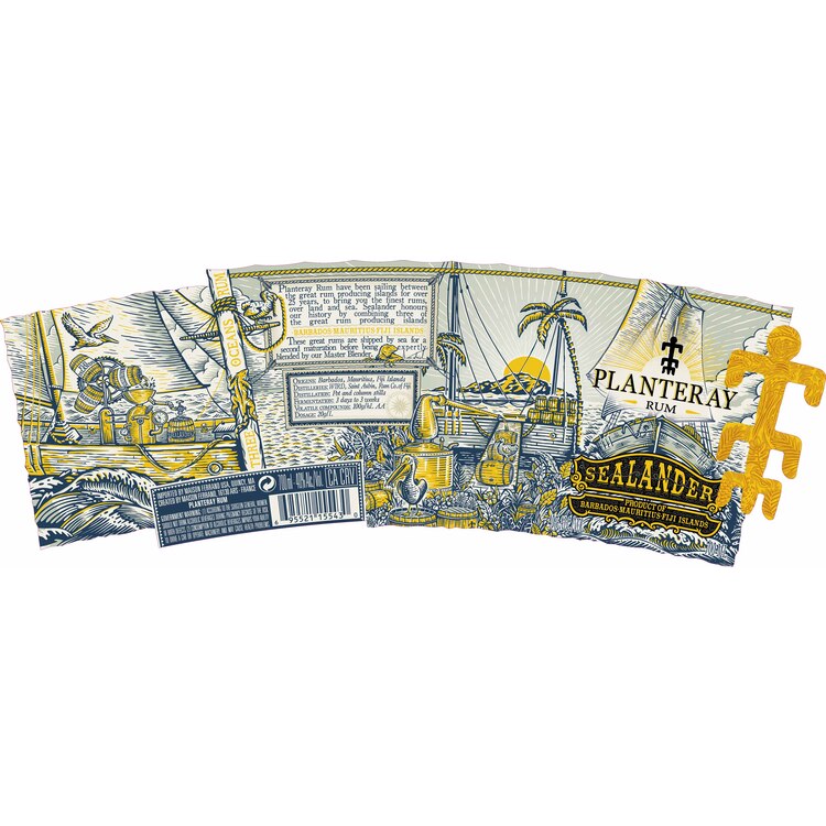 Planteray Gold Rum Sealander 700mL bottle